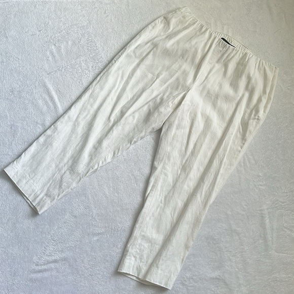 Doncaster Women’s Plus Size Linen Blend Coastal Grandma Resort Wear Pants 16W - Picture 2 of 8